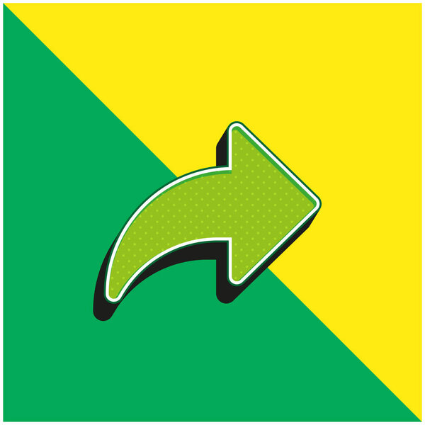 Arrow Green и желтый современный 3d векторный логотип