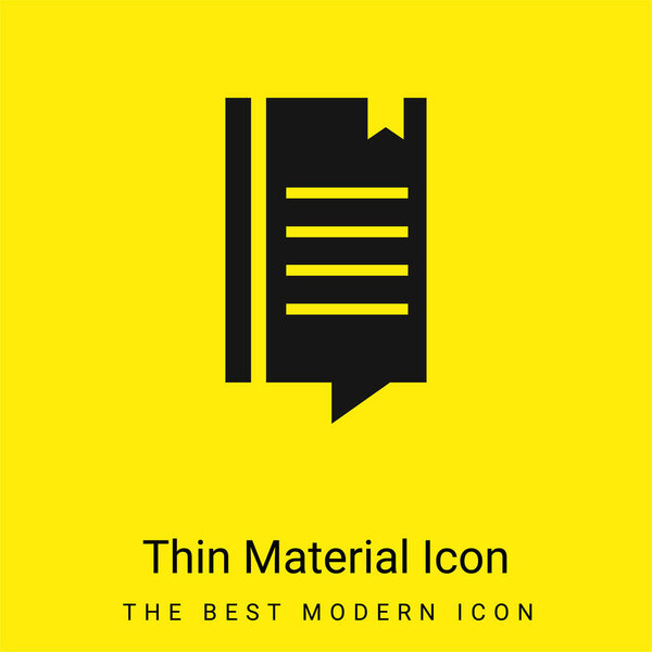 Book minimal bright yellow material icon