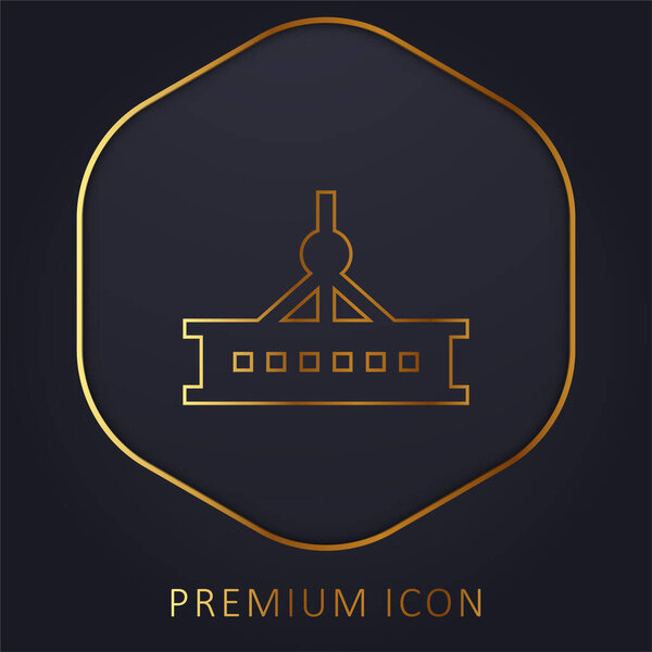 Beam golden line premium logo or icon