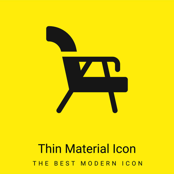 Кресло с минимальным ярко-желтым материалом