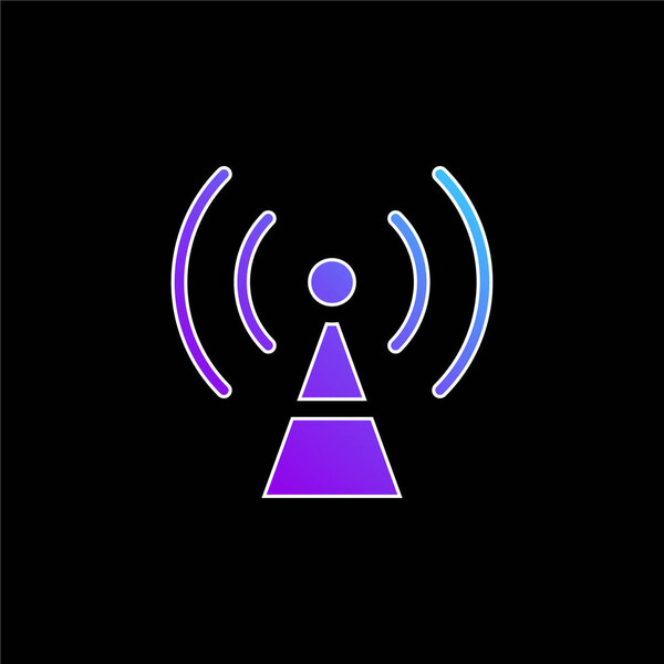 Antenna blue gradient vector icon