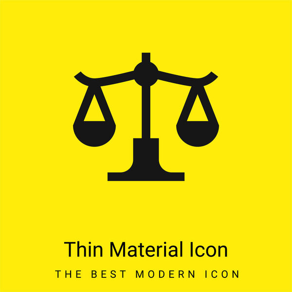 Баланс минимальный ярко-желтый значок материала