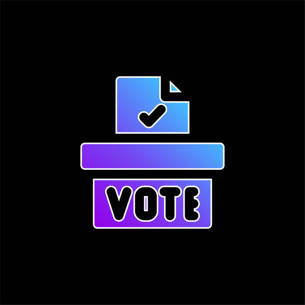 Значок голубого градиентного вектора