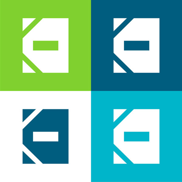 Повестка дня Плоский четырехцветный минимальный набор значков