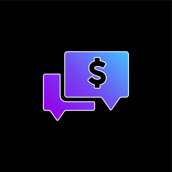 Значок вектора синего градиента