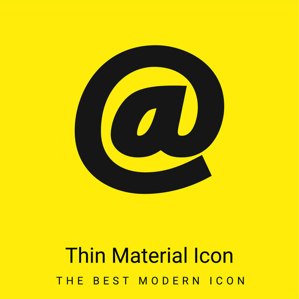 Arroba Symbol minimal bright yellow material icon