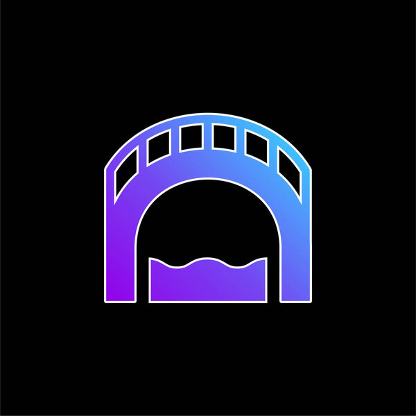 Значок синего градиента моста