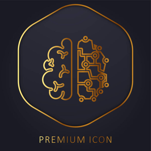 Логотип или иконка "Золотая линия мозга"