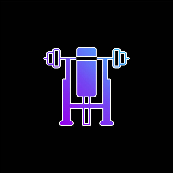 Bench blue gradient vector icon