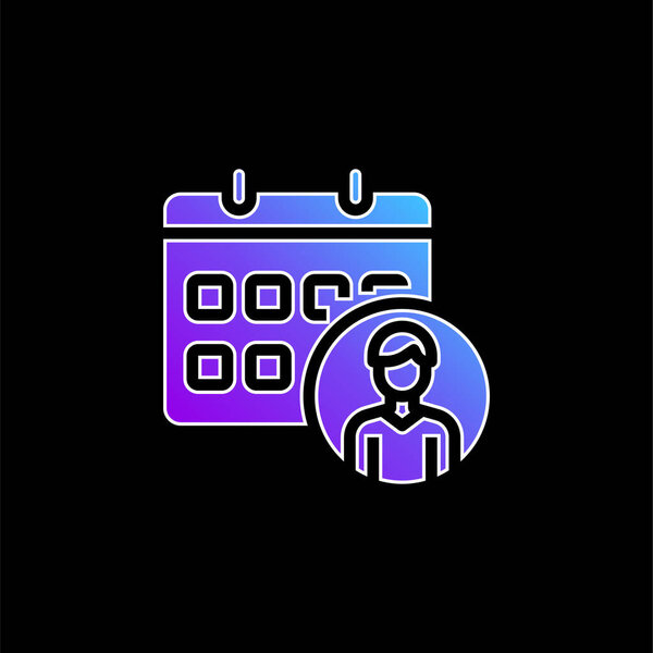 Appointment blue gradient vector icon