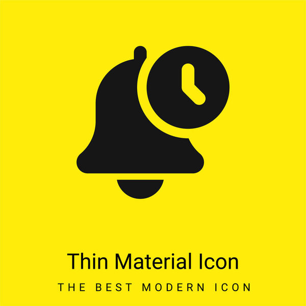 Alarm minimal bright yellow material icon