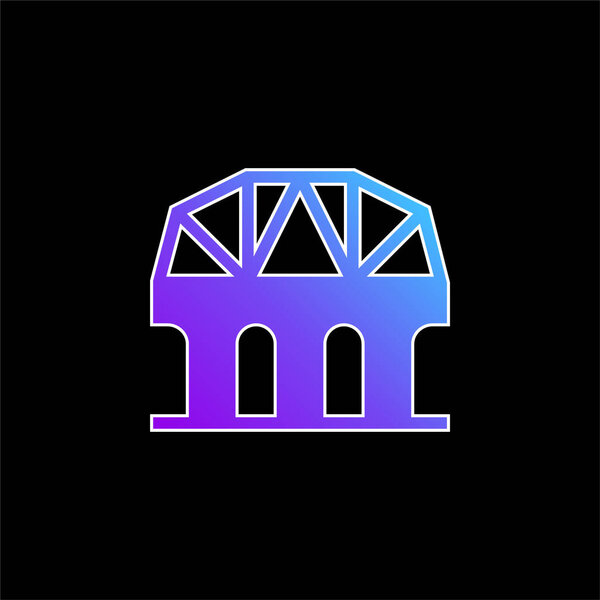 Bridge blue gradient vector icon