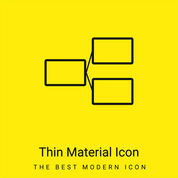 Элементы ветви минимальный ярко-желтый значок материала