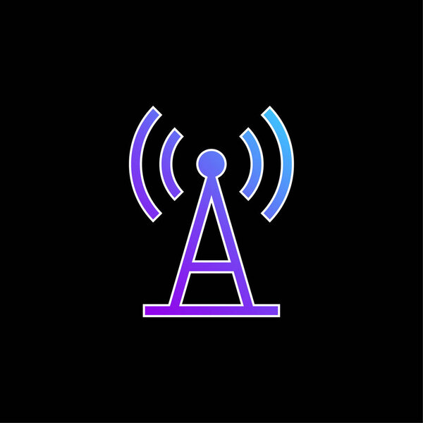 Antenna blue gradient vector icon