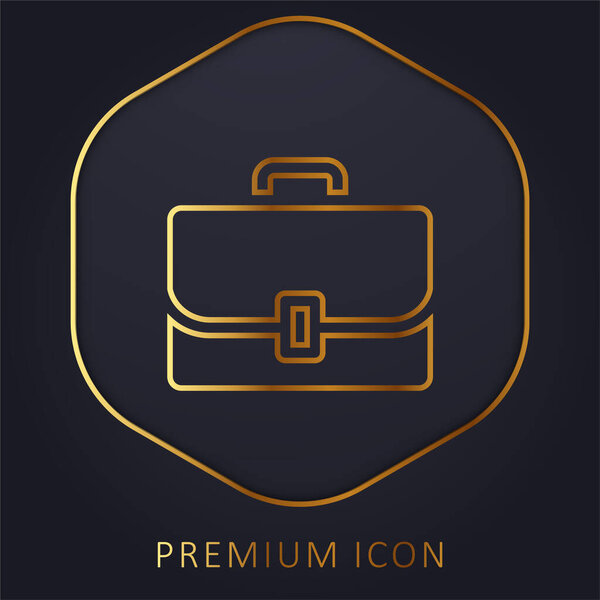 Короткий золотой линии премиум логотип или значок