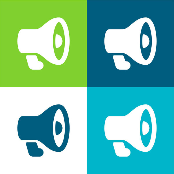 Реклама Плоская четырехцветная минимальная иконка