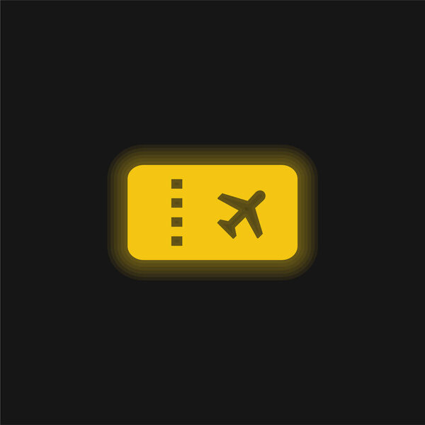 Желтый сияющий неоновый значок