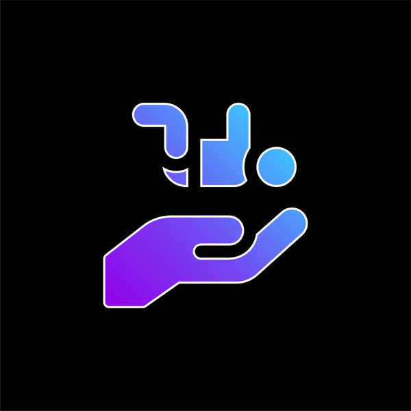 Adoption blue gradient vector icon