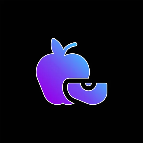 Icône Vectorielle Dégradée Bleu Pomme — Image vectorielle