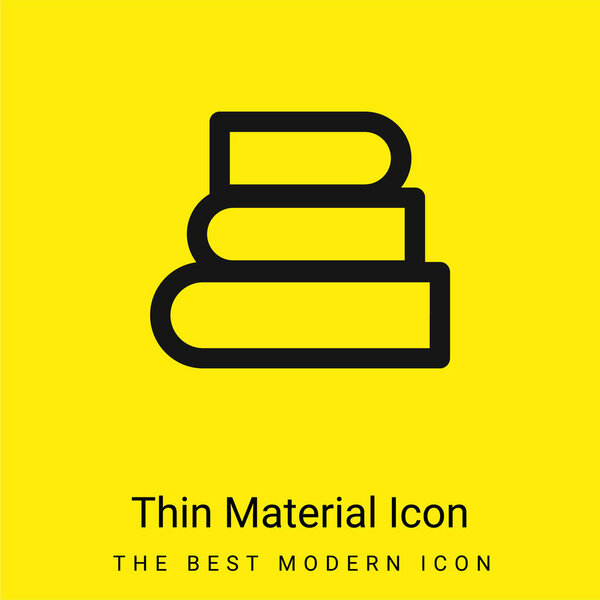 Books minimal bright yellow material icon