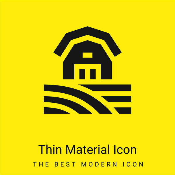 Barn minimal bright yellow material icon