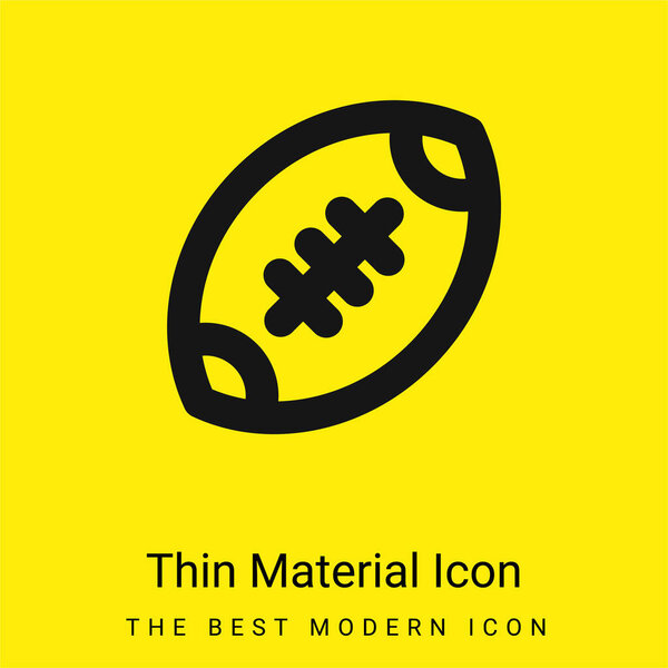 American Football minimal bright yellow material icon