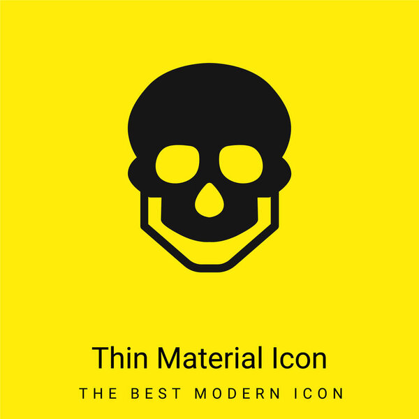 Big Skull minimal bright yellow material icon