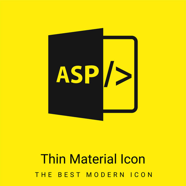 Asp File Format Symbol minimal bright yellow material icon