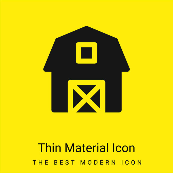 Barn minimal bright yellow material icon