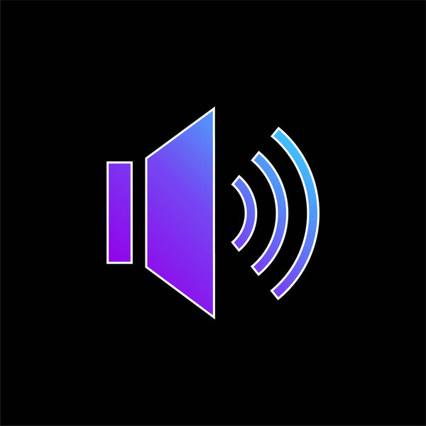 Audio blue gradient vector icon