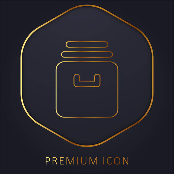 Archive golden line premium logo or icon