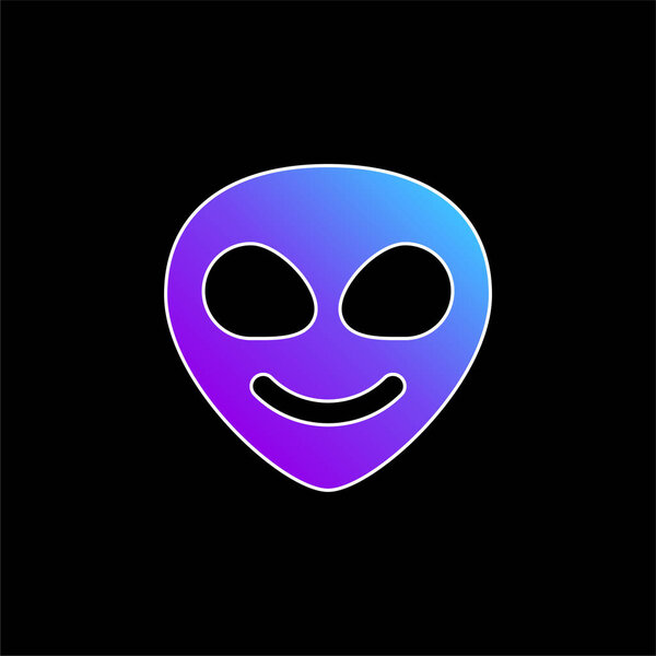 Значок инопланетного синего градиента