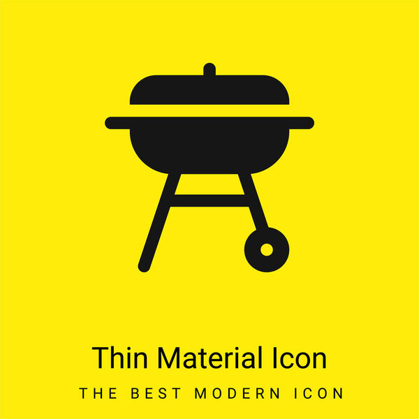 Barbacue minimal bright yellow material icon