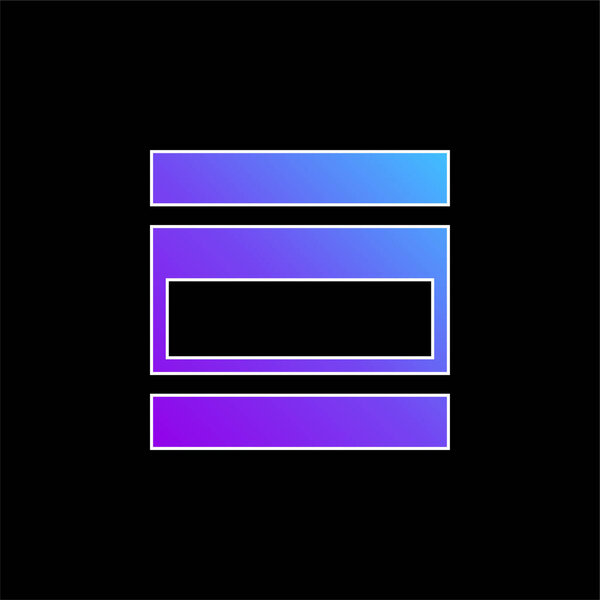 Accordion Menu blue gradient vector icon