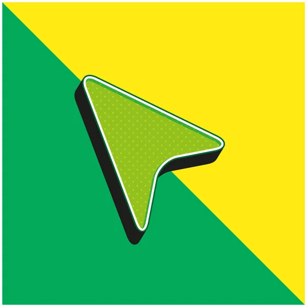 Preto Ponteiro Verde Amarelo Moderno Vetor Ícone Logotipo — Vetor de Stock