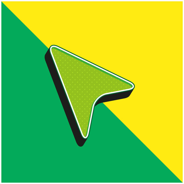 Black Pointer Green and yellow modern 3d vector icon logo