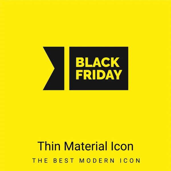 Black Friday Minimal Bright Yellow Material Icon — Stock Vector