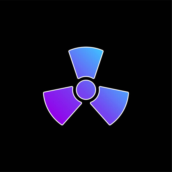 Значок биоопасного синего градиента