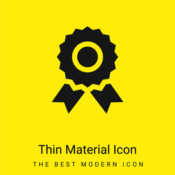Badge minimal bright yellow material icon