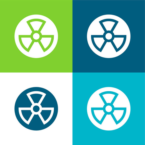 Atomic Flat four color minimal icon set