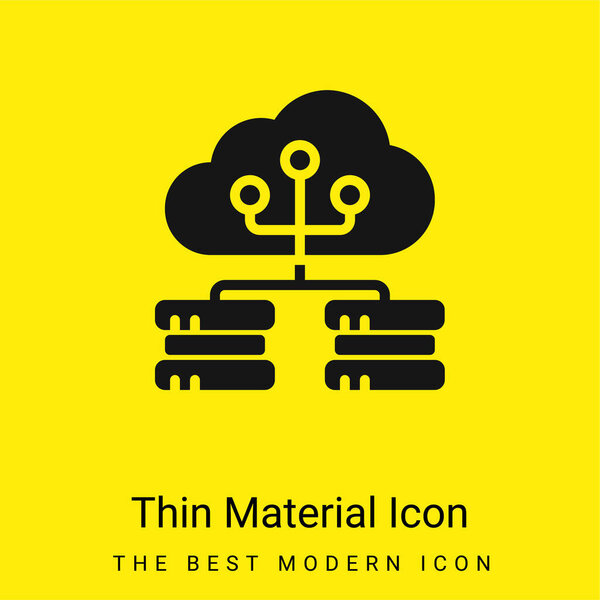 Большие данные минимальный ярко-желтый материал значок