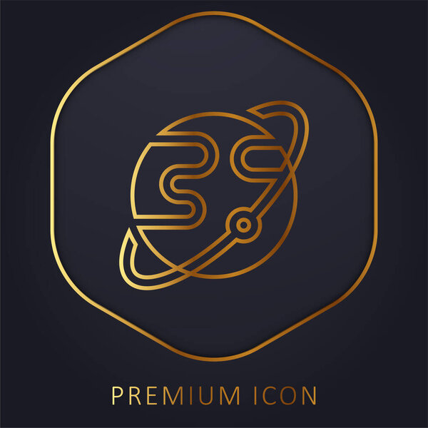 Логотип или иконка золотой линии астрономии