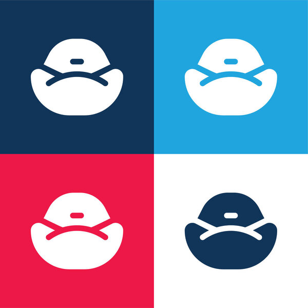 Мешок для фасоли синий и красный четыре цвета минимальный набор значков