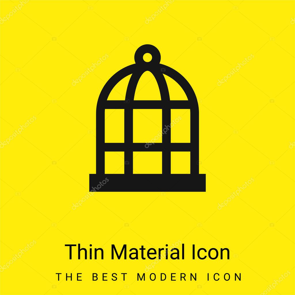 Bird Cage minimal bright yellow material icon