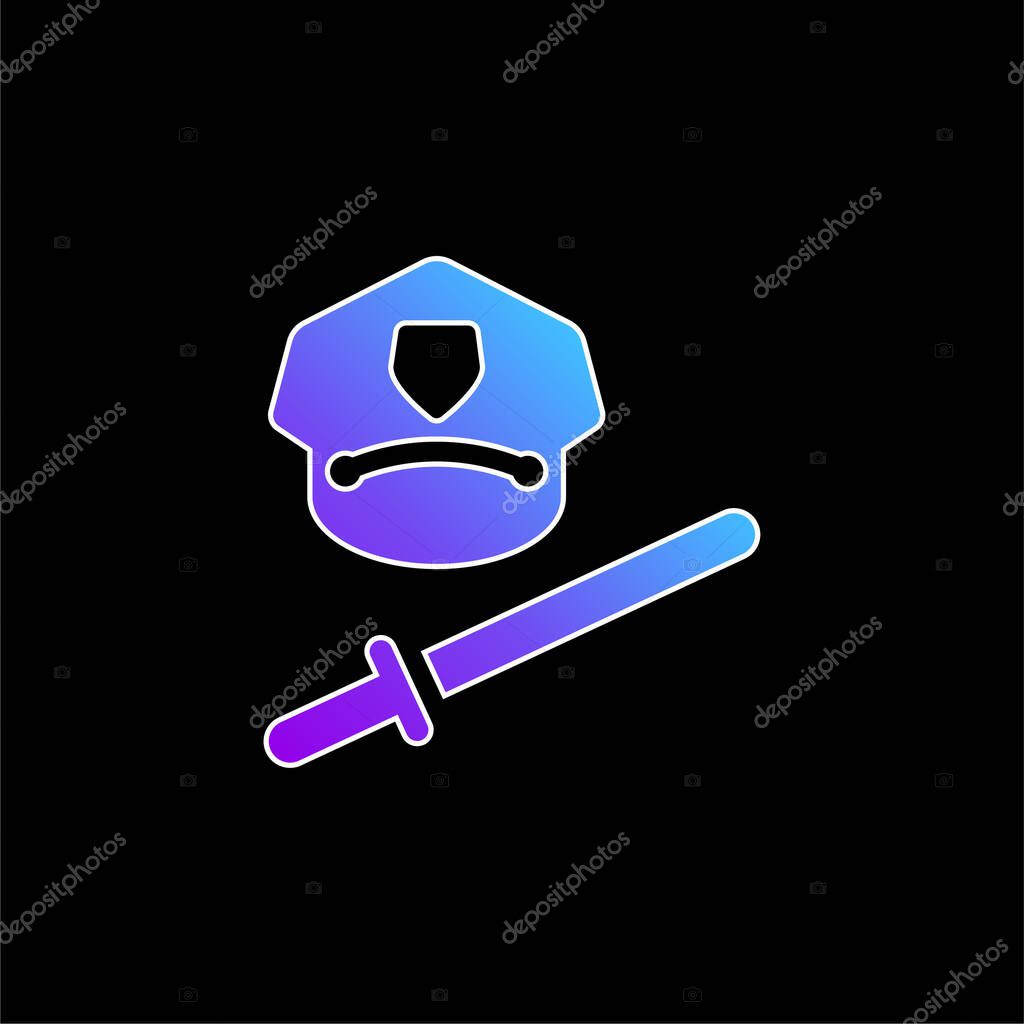 Baton blue gradient vector icon