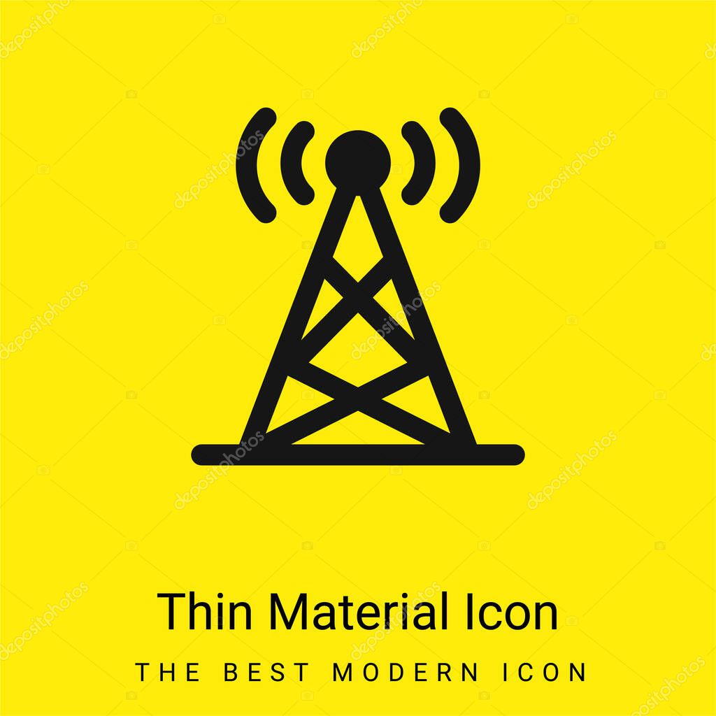 Antenna minimal bright yellow material icon