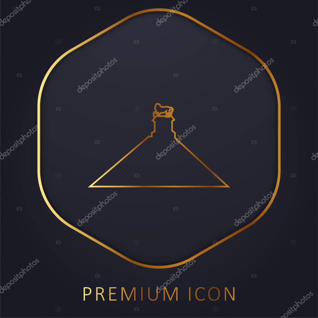 Belgium golden line premium logo or icon