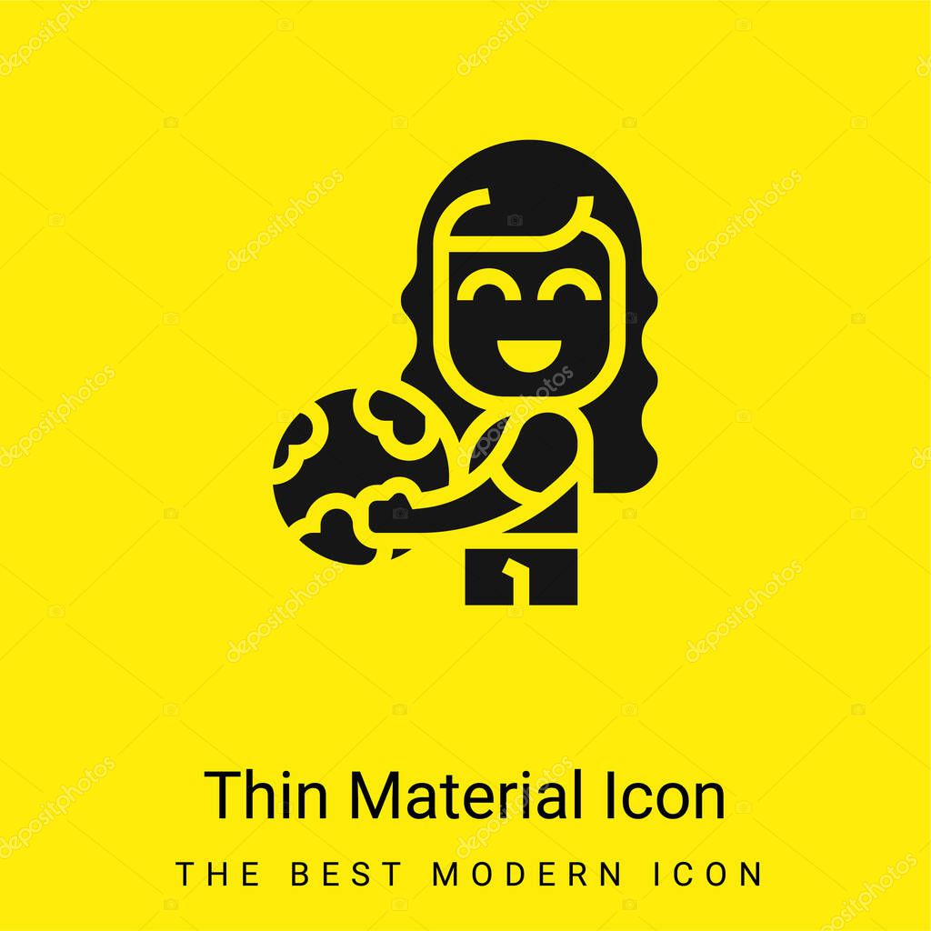 Beach Ball minimal bright yellow material icon