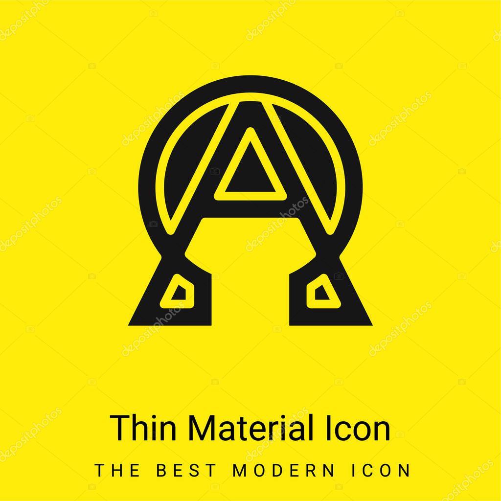 Alpha And Omega minimal bright yellow material icon