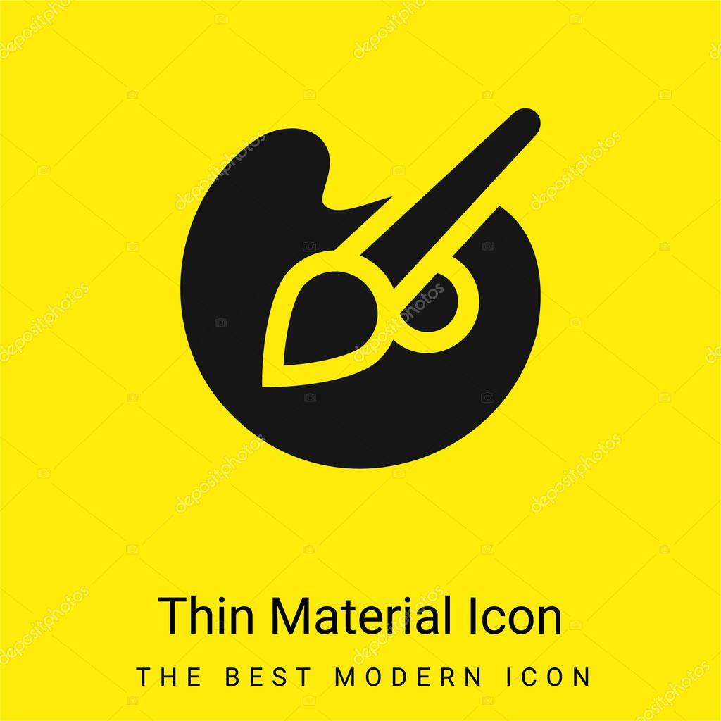 Art minimal bright yellow material icon